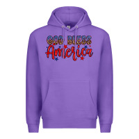 Purple God bless America Premium Hoodie - Neo Western