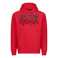 Red God bless America Premium Hoodie - Neo Western
