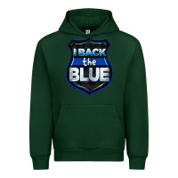 Forest Green I back the blue 4th of July Urban Hoodie - CowGirlArtShop