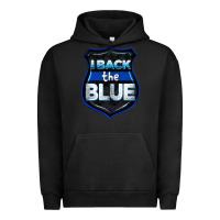 Pigment Black I back the blue 4th of July Urban Hoodie - CowGirlArtShop