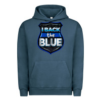 Pigment Midnight Navy I back the blue 4th of July Urban Hoodie - CowGirlArtShop