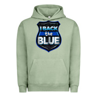 Pigment Oil Green I back the blue 4th of July Urban Hoodie - CowGirlArtShop