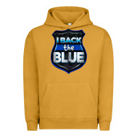 Pigment Peanut Butter I back the blue 4th of July Urban Hoodie - CowGirlArtShop