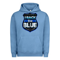 Pigment Pebble Blue I back the blue 4th of July Urban Hoodie - CowGirlArtShop
