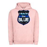 Pigment Salmon I back the blue 4th of July Urban Hoodie - CowGirlArtShop