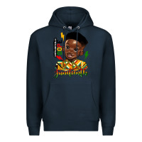 Navy juneteenth black boy Premium Hoodie - HRA Design Shop