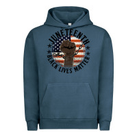 Pigment Midnight Navy black lives matter Urban Hoodie - HRA Design Shop