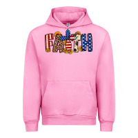 Fuchsia Pink Faith USA flag sunflower Urban Hoodie - Neo Western