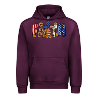 Mauve Wine Faith USA flag sunflower Urban Hoodie - Neo Western