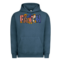 Pigment Midnight Navy Faith USA flag sunflower Urban Hoodie - Neo Western