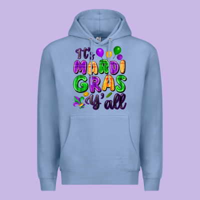 It's Mardi Gras Y'all Premium Hoodie Designed By Fadigitalartstudio