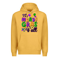 Mustard it's mardi gras y'all Premium Hoodie - FaDigitalArtStudio