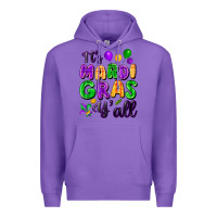 Purple it's mardi gras y'all Premium Hoodie - FaDigitalArtStudio