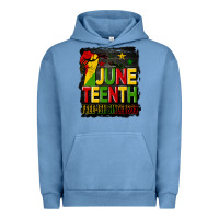 Juneteenth Fist Free Ish Since 1865 With Background Urban Hoodie | Teevron