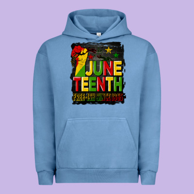 Juneteenth Fist Free Ish Since 1865 With Background Urban Hoodie Designed By Hra Design Shop