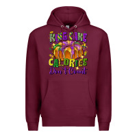 Burgundy king cake calories don't count Premium Hoodie - FaDigitalArtStudio