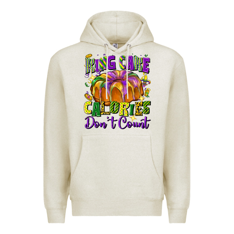 King Cake Calories Don't Count Premium Hoodie by FaDigitalArtStudio | Teevron