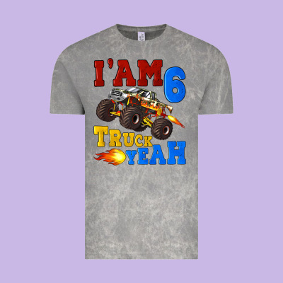 I'am Six Truck Yeah Vintage Tee Designed By Artiststas