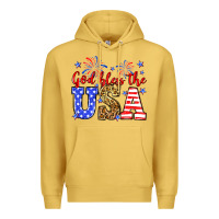Antique Gold God bless the USA Premium Hoodie - Neo Western