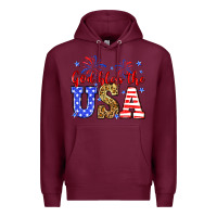 Burgundy God bless the USA Premium Hoodie - Neo Western