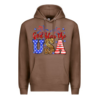 Chestnut God bless the USA Premium Hoodie - Neo Western