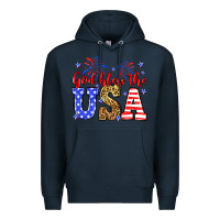 Navy God bless the USA Premium Hoodie - Neo Western