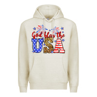 Oatmeal Heather God bless the USA Premium Hoodie - Neo Western
