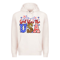 Pale Pink God bless the USA Premium Hoodie - Neo Western