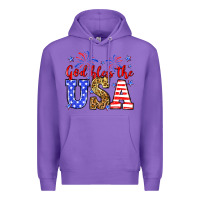 Purple God bless the USA Premium Hoodie - Neo Western