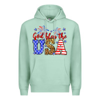 Seafoam God bless the USA Premium Hoodie - Neo Western