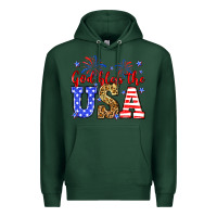 Sports Green God bless the USA Premium Hoodie - Neo Western