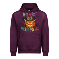 Mauve Wine howdy pumpkin Urban Hoodie - CowhideDigitalArt