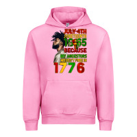 Fuchsia Pink July 4th Juneteenth 1865 Urban Hoodie - CowGirlArtShop