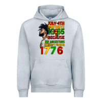 Heather Grey July 4th Juneteenth 1865 Urban Hoodie - CowGirlArtShop