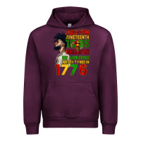 Mauve Wine July 4th Juneteenth 1865 Urban Hoodie - CowGirlArtShop