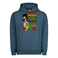 Pigment Midnight Navy July 4th Juneteenth 1865 Urban Hoodie - CowGirlArtShop