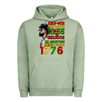Pigment Oil Green July 4th Juneteenth 1865 Urban Hoodie - CowGirlArtShop