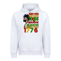 White July 4th Juneteenth 1865 Urban Hoodie - CowGirlArtShop