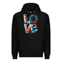 Black Love 4th of July Premium Hoodie - CowGirlArtShop