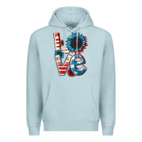 Blue Mist Love 4th of July Premium Hoodie - CowGirlArtShop