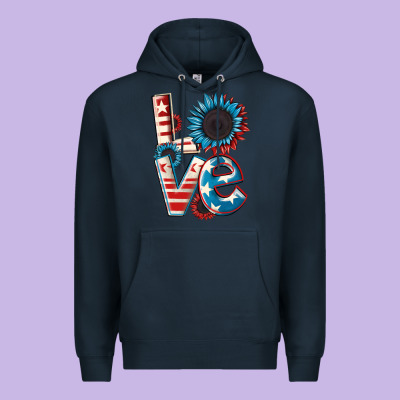 Love 4th Of July Premium Hoodie Designed By Cowgirlartshop