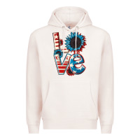Pale Pink Love 4th of July Premium Hoodie - CowGirlArtShop