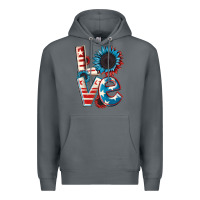 Rock Love 4th of July Premium Hoodie - CowGirlArtShop
