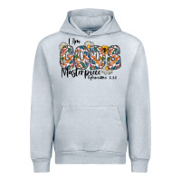 Heather Grey I Am Gods Master Piece Ephesians Urban Hoodie - CowhideDigitalArt