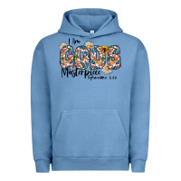 Pigment Pebble Blue I Am Gods Master Piece Ephesians Urban Hoodie - CowhideDigitalArt