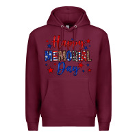 Burgundy Happy memorial day Premium Hoodie - Neo Western