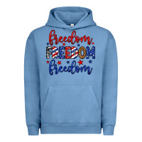 Pigment Pebble Blue Freedom freedom freedom Urban Hoodie - Neo Western