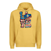 Antique Gold Love Texas  4th of july Premium Hoodie - CowGirlArtShop