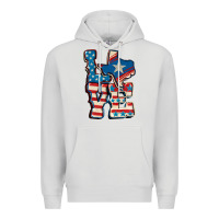 Dove Grey Love Texas  4th of july Premium Hoodie - CowGirlArtShop