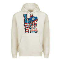 Oatmeal Heather Love Texas  4th of july Premium Hoodie - CowGirlArtShop